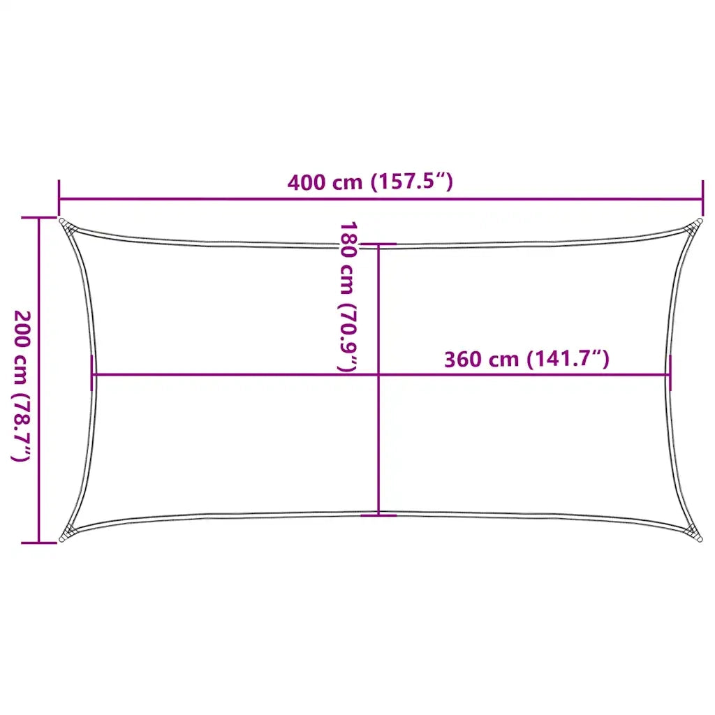 Vela Parasole 160 g/m² Verde Chiaro 2x4 m in HDPE 311284