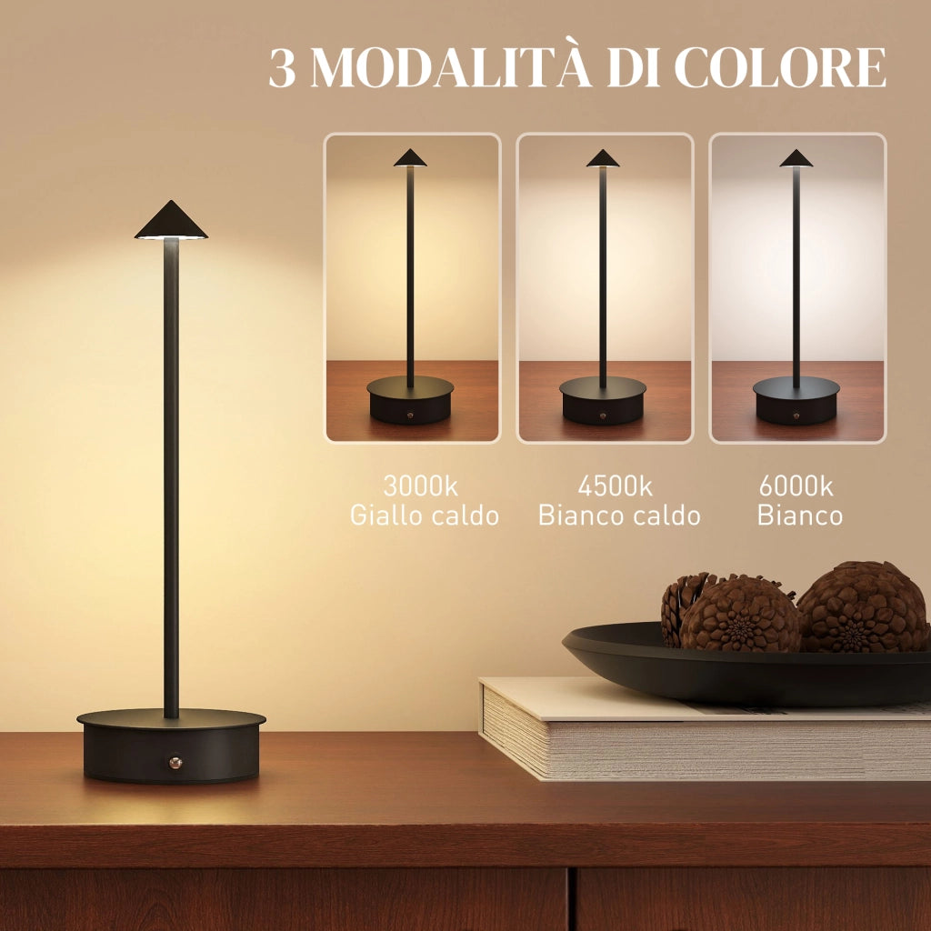 Lampada da Tavolo Ricaricabile a LED con USB, Regolabile ¨C zephmum ¨C Nero