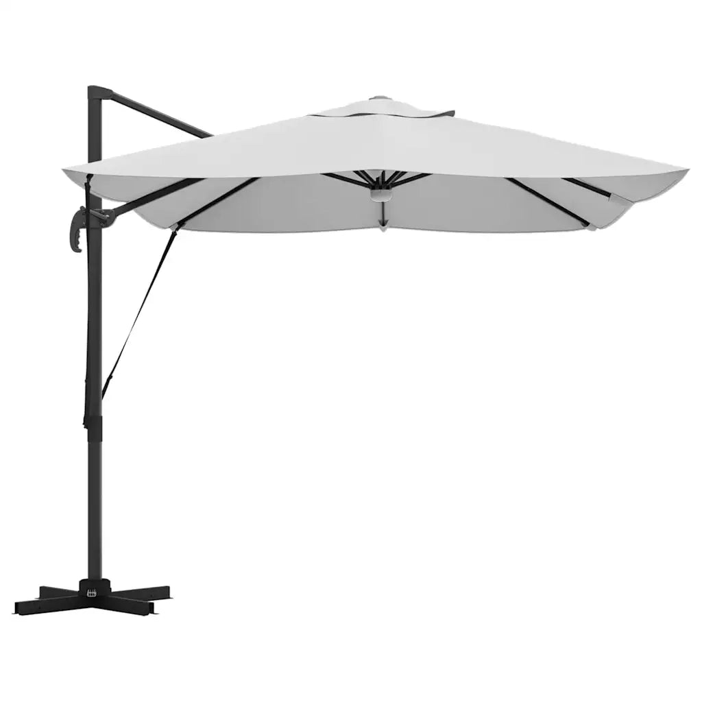 Ombrellone-Ombrello da giardino balcone Sabbia 351 x 250 x 253 cm Poliestere e Alluminio