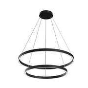 Lampada a sospensione Maytoni Rim 80cm LED nera 4000K