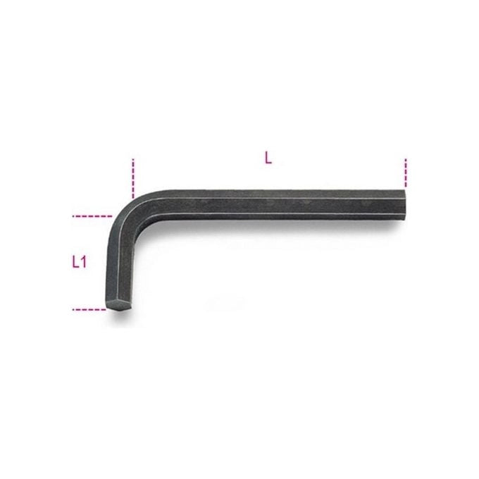 BETA Chiave Esagonale Brugola Piegate Acciaio Brunito - ISO 2936 - 96-n mm 6