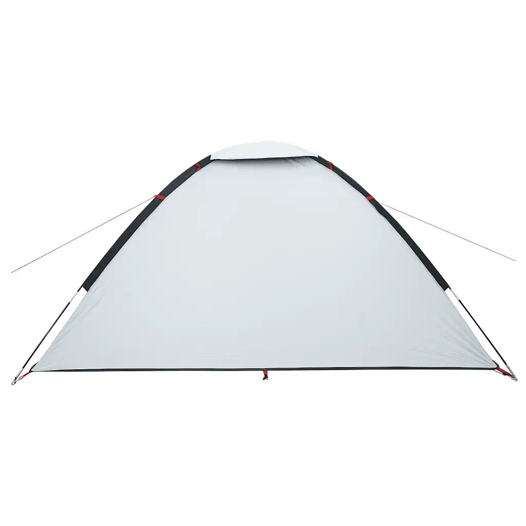 Tenda Campeggio a Cupola 4 Persone Bianca Tessuto Impermeabile