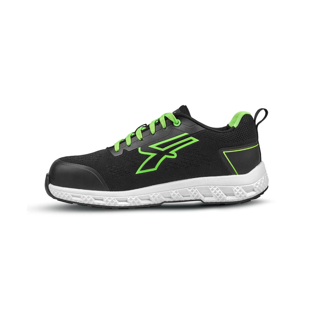 U-Power SCARPE ANTINFORTUNISTICA BASSE S1PS HI HRO FO SR RED EGO ATON ESD Col. Nero/Verde Mis. 43