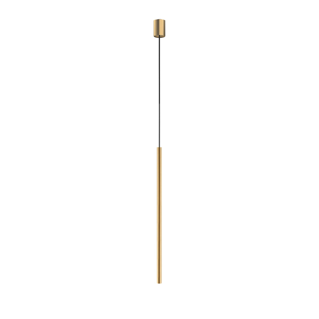 Lampada a sospensione tubo oro satinato Laser 750 Nowodvorski