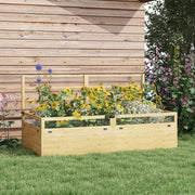 Hochbeet con traliccio 2 in 1 in legno naturale, fioriera rialzata da esterno 183 x 98,5 x 95 cm