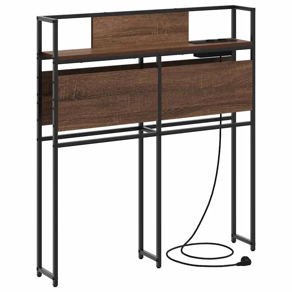 vidaXL Testata contenitore Rovere marrone 75 cm Legno multistrato