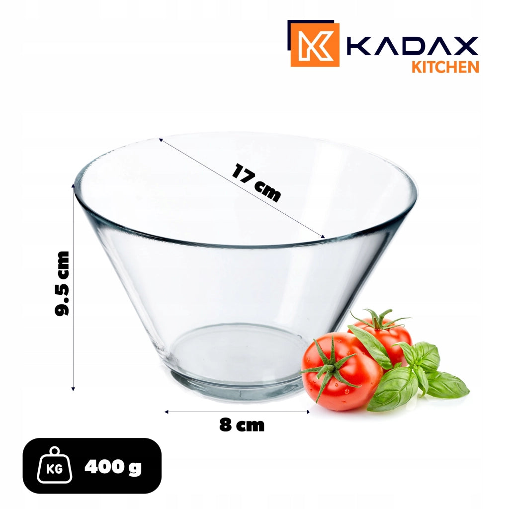 Ciotole per insalata KADAX in vetro, 17 cm, set da 2