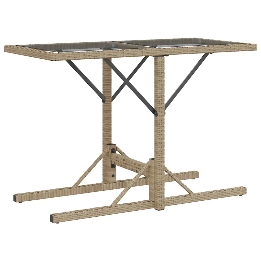 Set da Bistrò 3 pz con Cuscini Beige Misto in Polyrattan