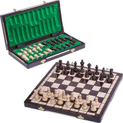 Schaak Olimpico - 35 x 35 cm - Figure di Scacchi e Tavolo di Scacchi in Legno - Grande Formato - Design Classico