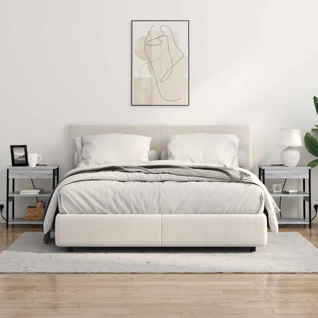 Set di 2 Comodini | Armadio da Notte | Mobiletto da notte Grigio Sonoma 41 x 31 x 51 cm