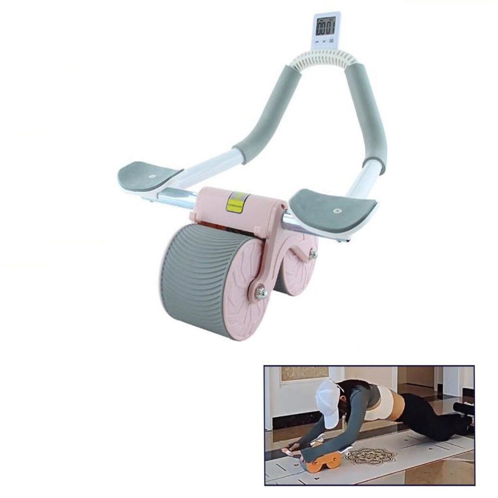ATTREZZO RUOTA ADDOMINALE MUSCOLI SUPPORTO GOMITO RIMBALZO AUTOMATICO Workout