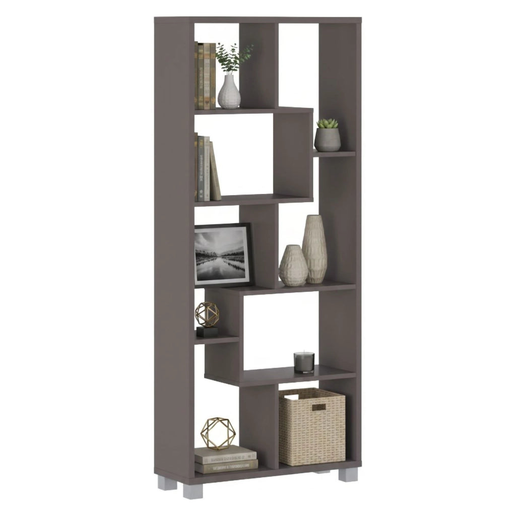 Biblioteca Veniano, Libreria 8 Ripiani, 68x25x161h cm Grigio