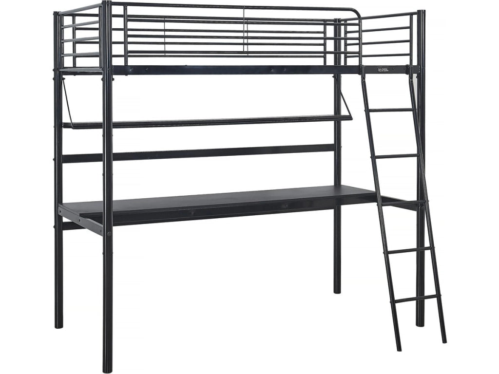 Letto a soppalco "Alona" - 90 x 190 cm - Nero