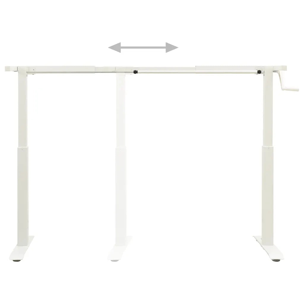 Telaio Scrivania Altezza Regolabile Manuale a Manovella Bianco CFW7329275