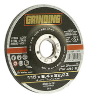 Grinding DISCO ABRASIVO CENTRO DEPRESSO per levigatura ferro Ø mm. 115x6,4x22,2 25.00 pz