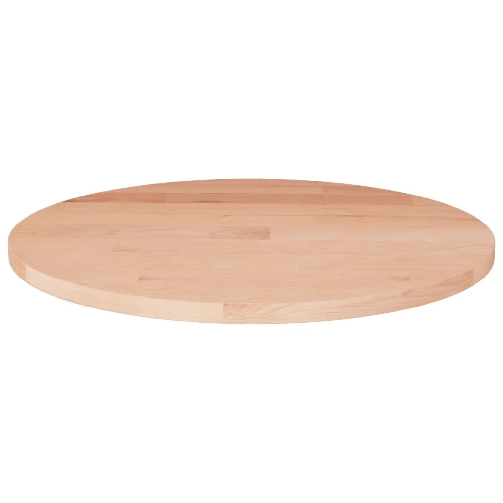 Piano Tavolo Rotondo Ã˜50x1,5 cm Massello di Rovere Non Trattatocod mxl 127601