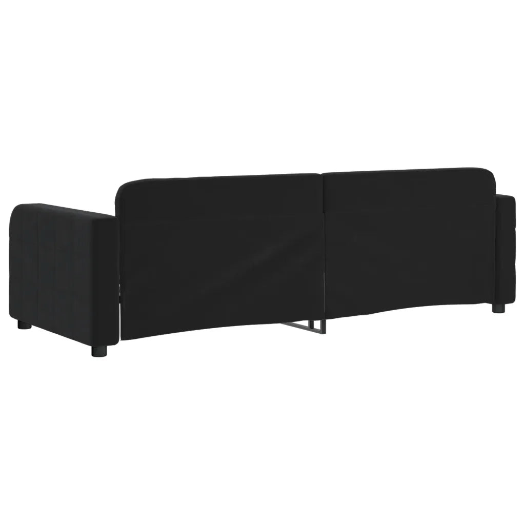 Letto da Giorno Nero 80x200 cm in Velluto