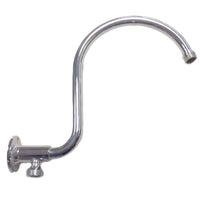 Braccio doccia canna alta, con doppio attacco da 1/2, in ottone