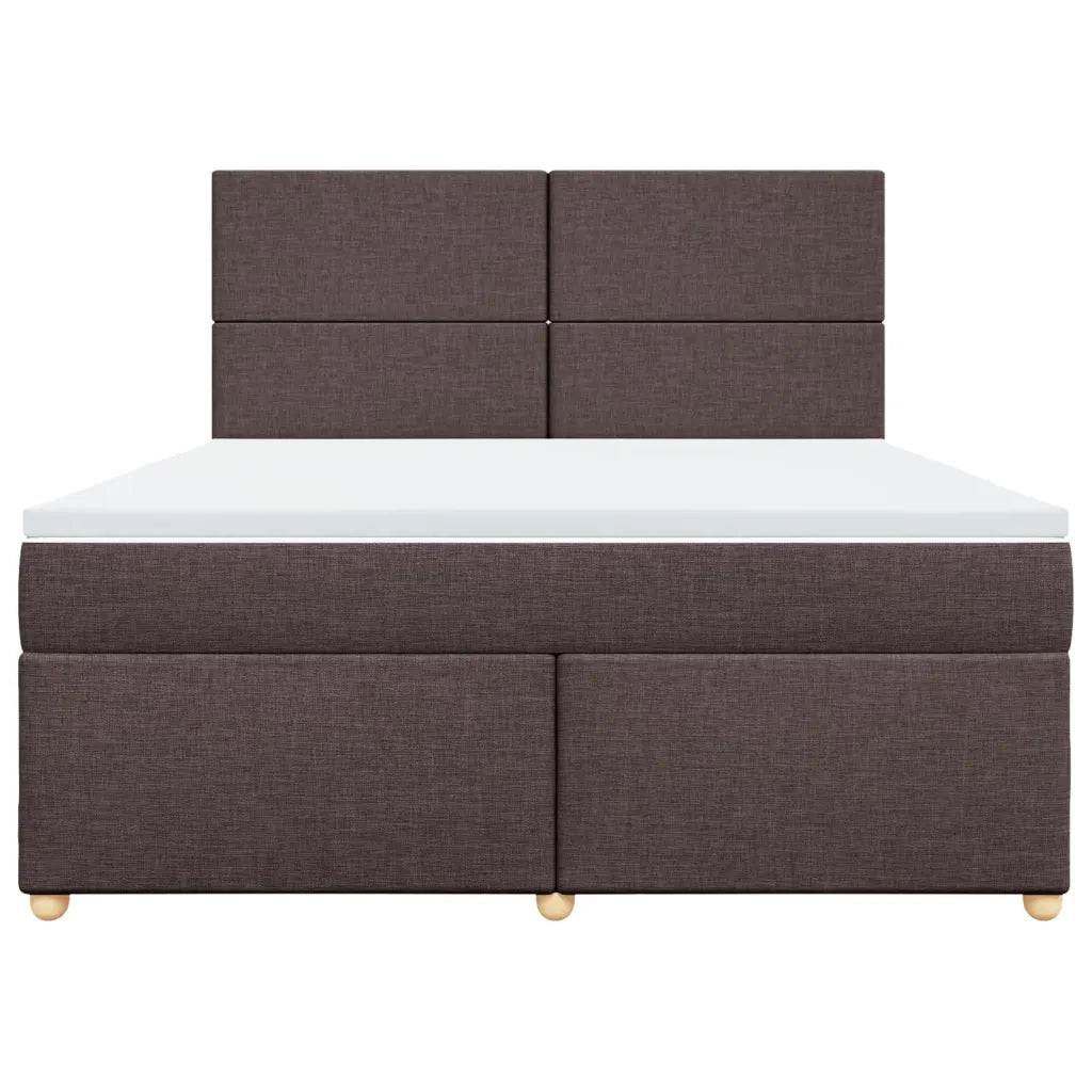 Giroletto a Molle con Materasso Marrone Scuro 180x200cm Tessuto 3291355
