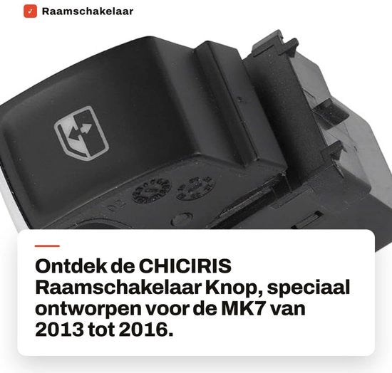Originele Vervanging per Schakelaar di Passaggio del Finestrino - Materiale ABS - Per MK7 2013-2016 - Schakelaar per Finestrino di Sella - Vervanging Diretta - Schakelaar Anti Corrosione