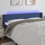 Testiera a LED-Testata con LED Blu 203x16x78/88 cm in Tessuto 825728