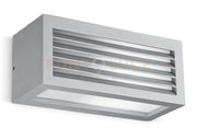 GES311-  APPLIQUE 1 LUCE ATTACCO E27 IP4 COLORE GRIGIO ALLUMINIO L.25XH.10,8CM
