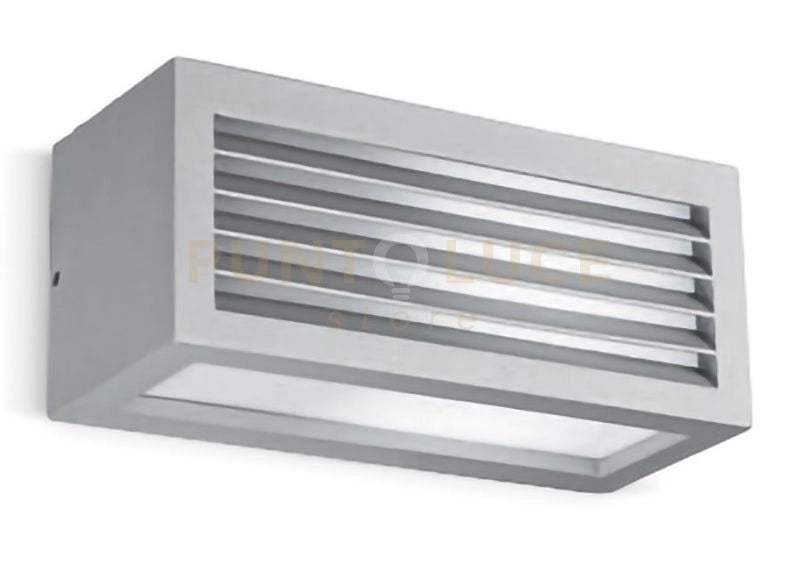 GES311-  APPLIQUE 1 LUCE ATTACCO E27 IP4 COLORE GRIGIO ALLUMINIO L.25XH.10,8CM