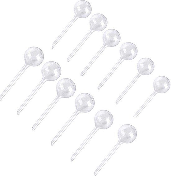 Sistema di Irrigazione Automatico per Piante - 12 Pezzi - Sistema di Gocce - Sistema di Irrigazione per Piante - Irrigazione per Piante da Interno - Transparenza - 13cm