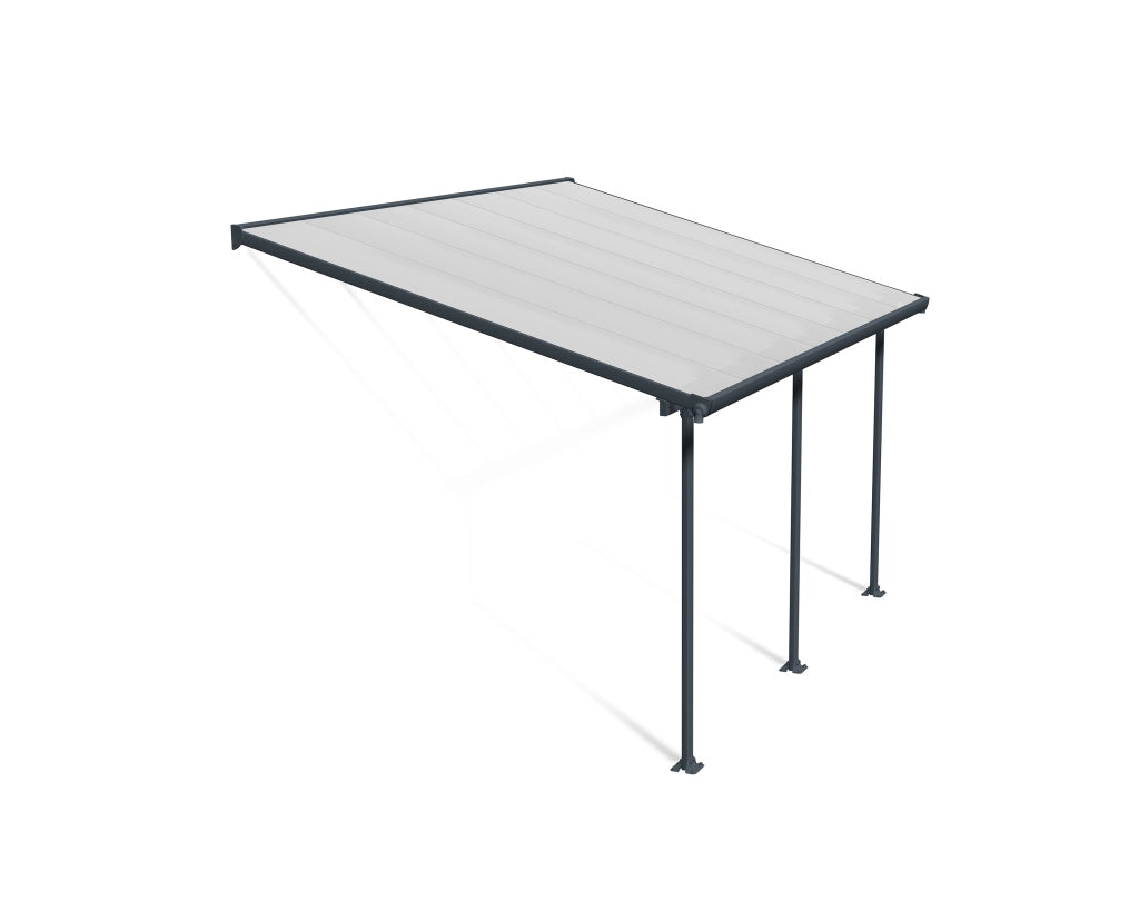 Pergola Addossata in Alluminio Feria 3X4.3 m  Grigio