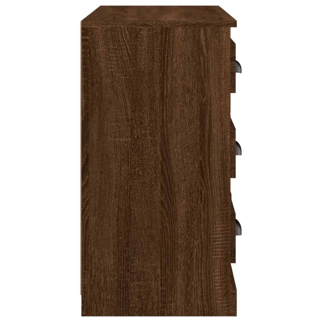 Credenza Rovere Marrone 70x35,5x67,5 cm in Legno Multistrato 816439