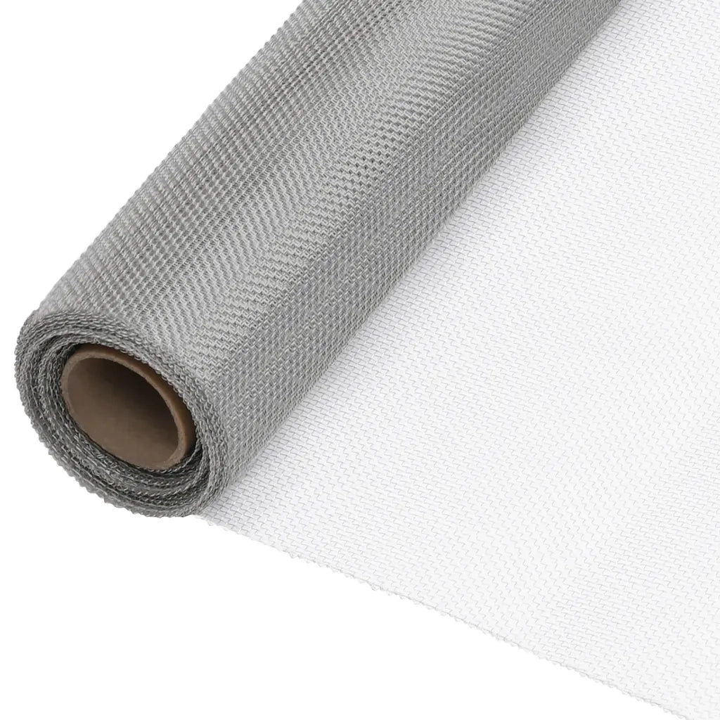 Recinzione in Rete in Acciaio Inossidabile 60x2000 cm Argento 150891