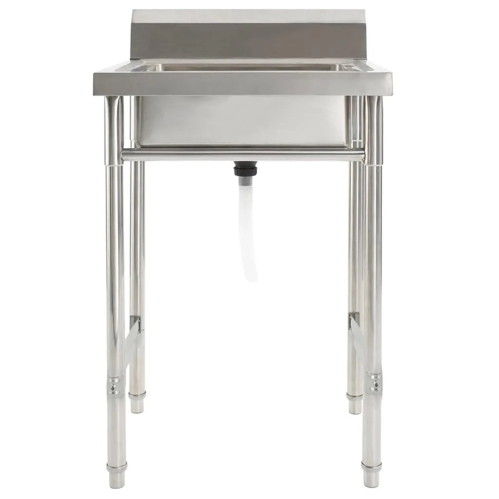 Lavello professionale da cucina vasca singola 60 x 60 cm acciaio inox 02_0002331