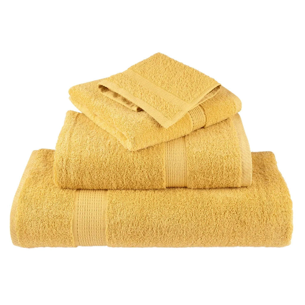 Asciugamani Premium SOLUND 4 pz Oro 50x100 cm 600 g/m² 137282