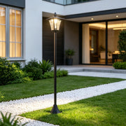 Lampada solare da giardino in stile vintage, lampada da terra per esterni, lampione classico, lanterna da esterno (solo con 1 lampada da terra per est