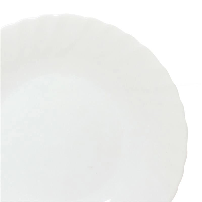 SET 12 PIATTI PIANI PRIMA IN VETRO TEMPERATO BIANCO DA 26 CM