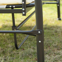 Dondolo da Giardino 3 Posti con Tettuccio Crema 200x125x170 cm