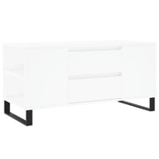 Tavolino da salotto | Tavolino da caff¨¨ | Tavolino da Soggiorno Bianco 102x44,5x50 cm in Legno Multistrato