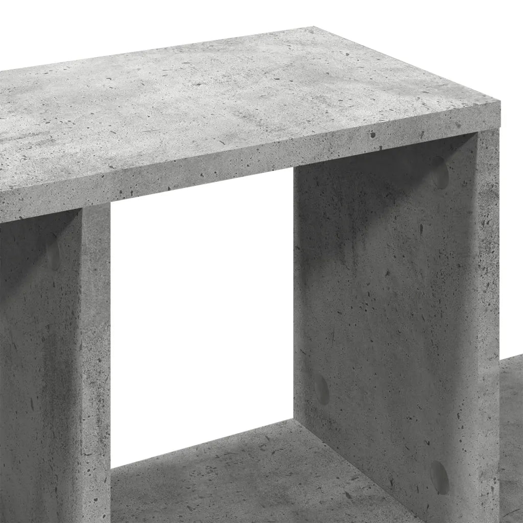 Scaffale a Muro | Mensola a parete Grigio Cemento 100x20x53 cm Legno Multistrato