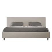 BS COM Letto contenitore imbottito 180x190 similpelle tortora
