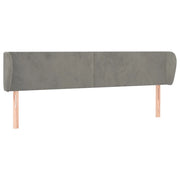 Testiera | Testata ad Orecchio Grigio Chiaro 183x23x78/88 cm in Velluto