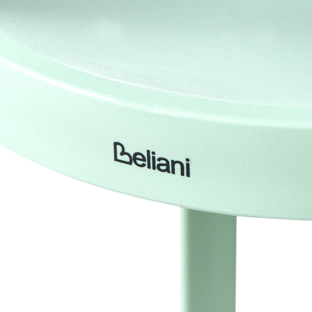 Set di 4 sedie da giardino verde menta in polipropilene leggero e resistente alle intemperie per interni ed esterni dal design moderno