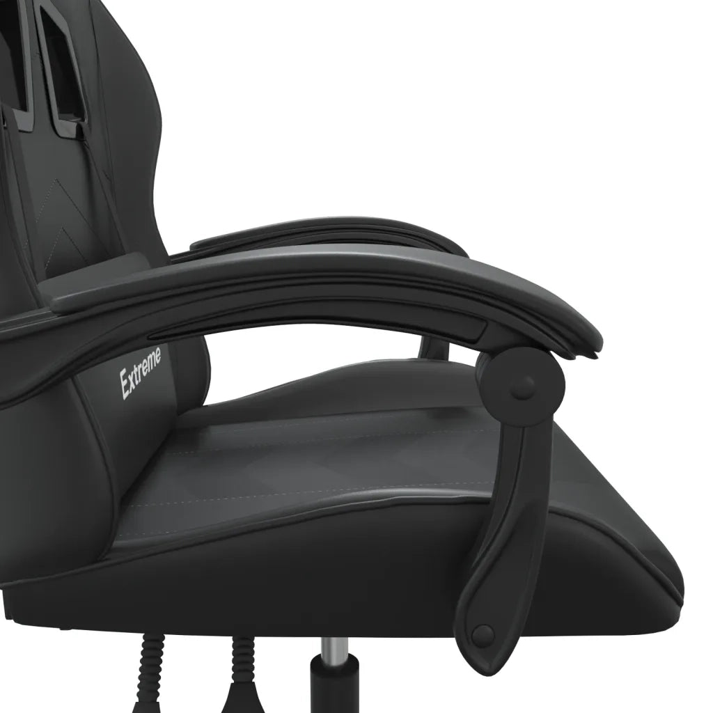 vidaXL Sedia da Gaming Girevole Nera in Similpelle
