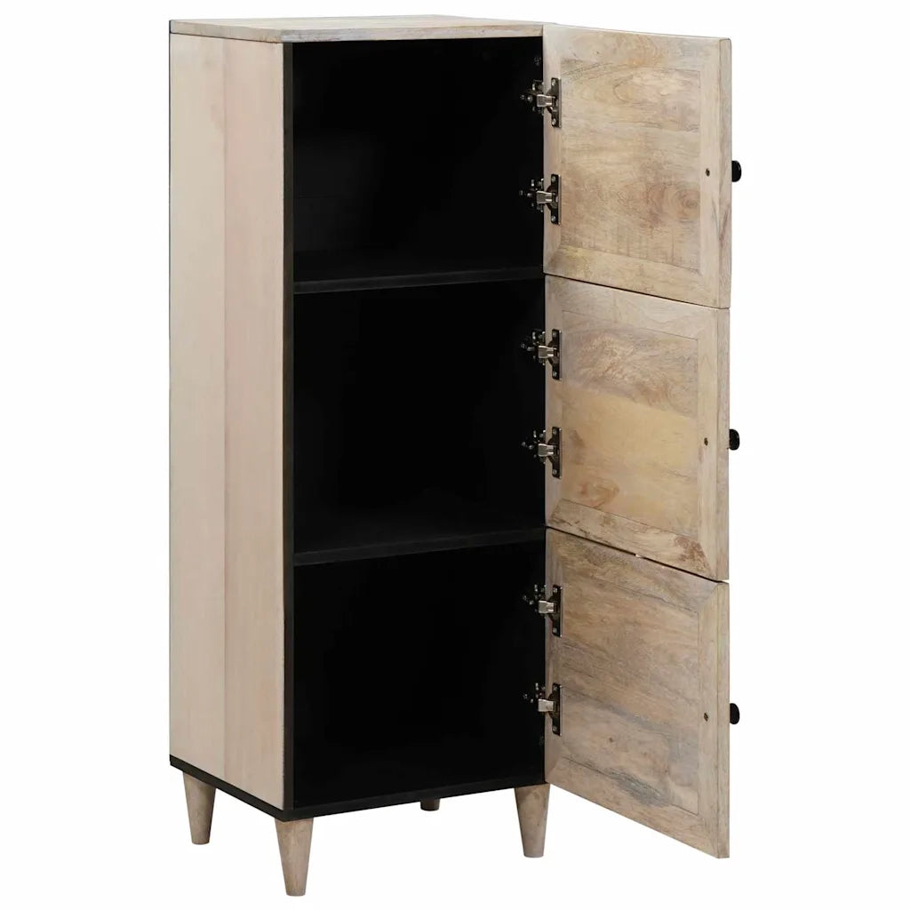 Credenza Bianco 40 x 33 x 110 cm legno massello di mango 4018145