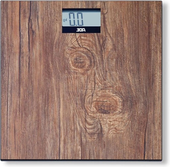 Ponderosimeter - Ponderosimeter Digitale con grande display illuminato - vetro antiscivolo con design a vista di legno