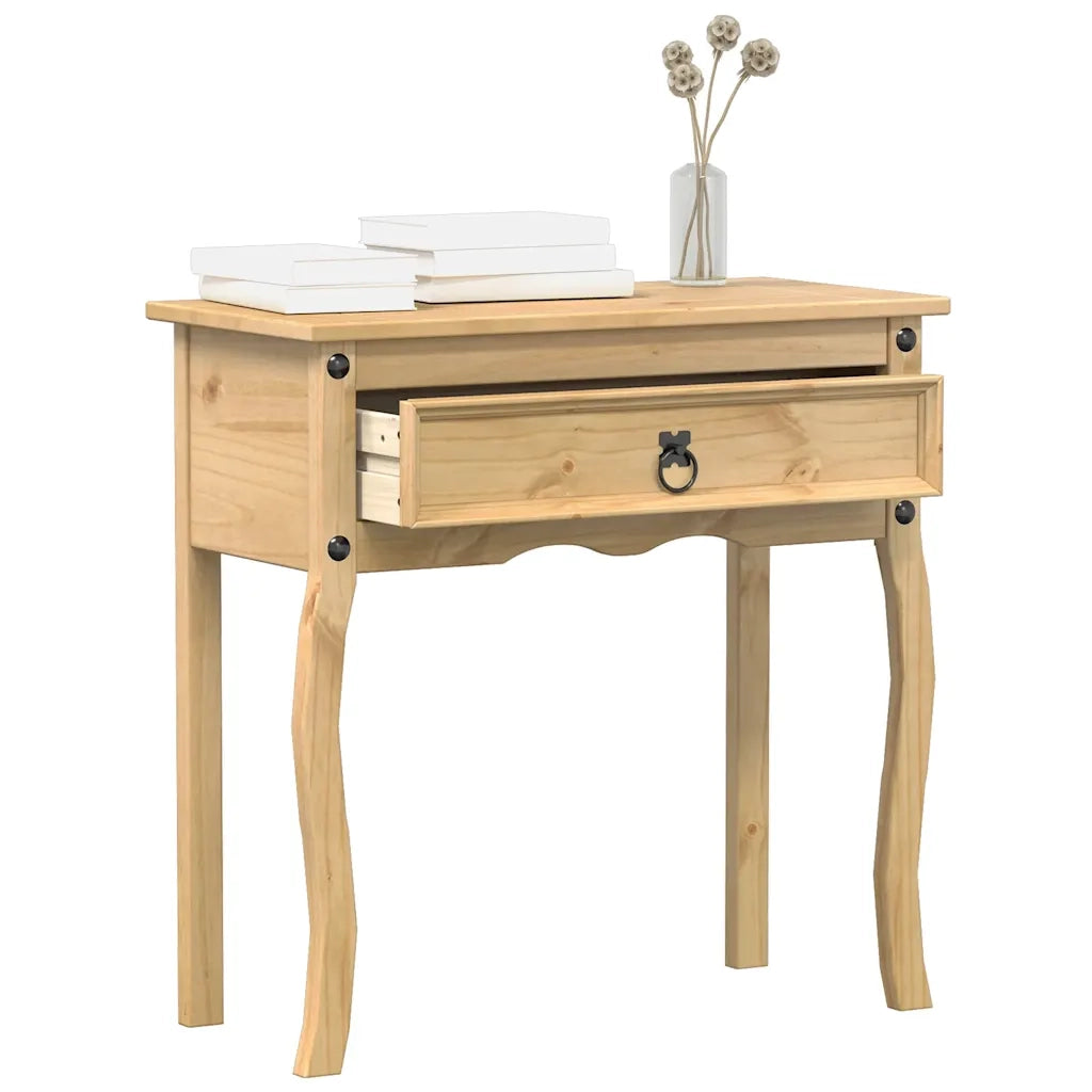 Tavolino Consolle | Tavolo d'Ingresso Corona 73x35x73 cm in Legno Massello di Pino