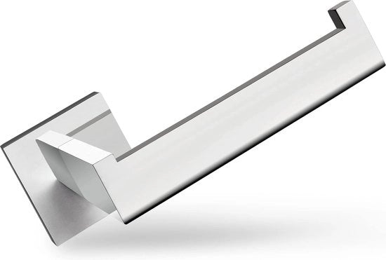 Sostegno per carta igienica con design angolato in acciaio inossidabile 304 cromato, supporto aperto, non si sposta dalla carta, sostegno per carta igienica + accessorio di montaggio, facile sostituzione dei rulli