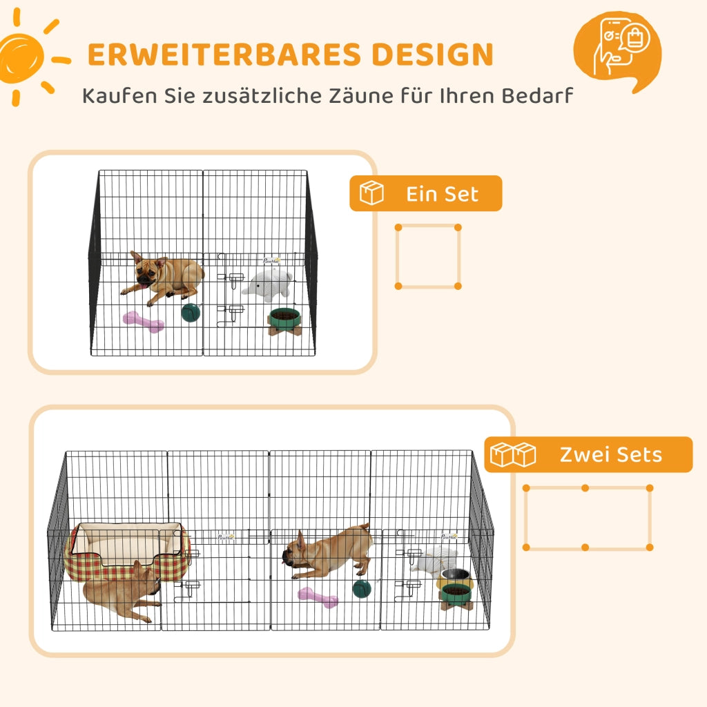 Recinto per cani e animali domestici ¨C zephmum ¨C 61 cm, nero
