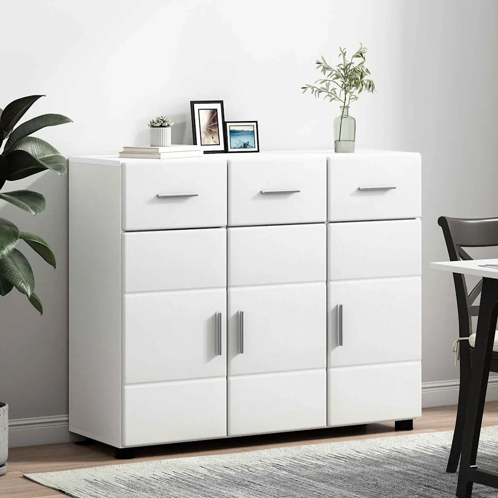 Credenza FLORIN Bianco 88,5 x 30,5 x 73 cm Legno multistrato