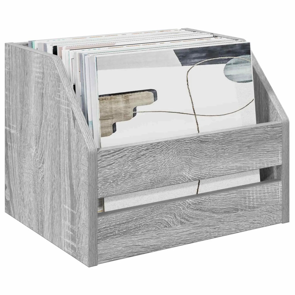 Scatola per album in vinile 2 pz Sonoma grigio 38 x 30 x 29 cm 8012821