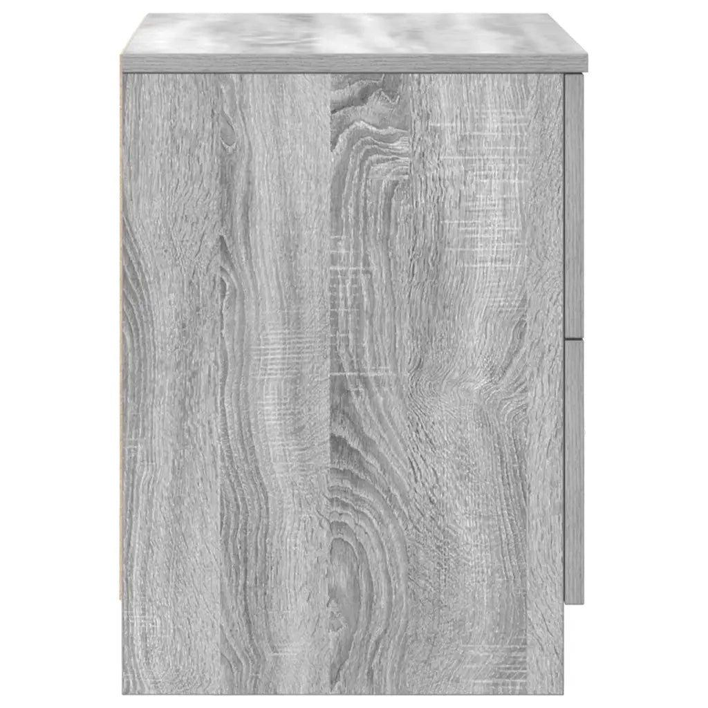 vidaXL Comodino con 2 Cassetti Grigio Sonoma 40x36x50 cm
